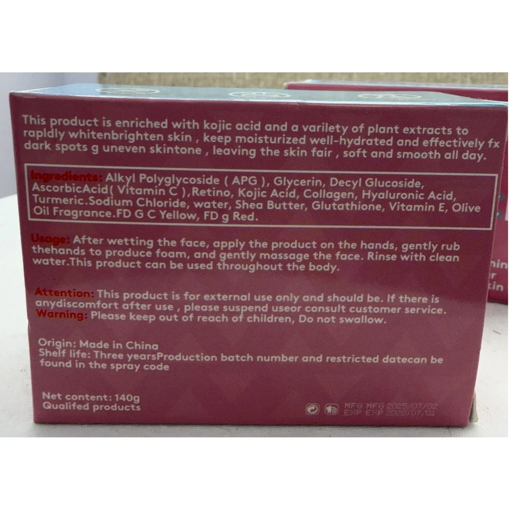 2 Pack Zero Pigment Light Kojic Acid Skin Lightening Soap 140g Vitamin C Retinol